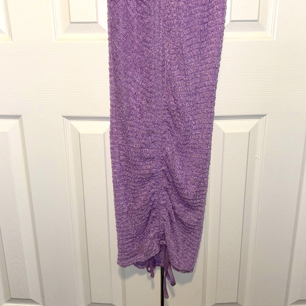 See-through Textured Ruched Dress - Picture 4 of 7